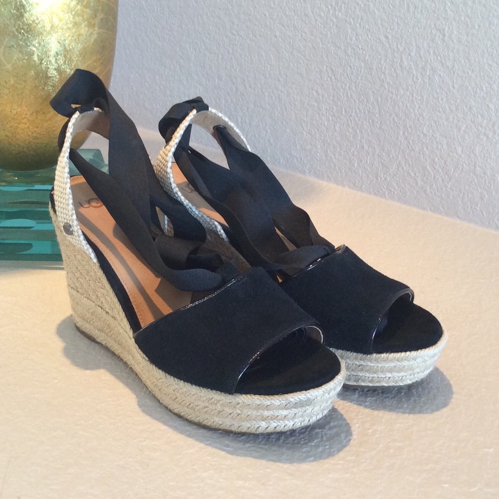 Ugg Suede Platform Wedge Shiloh Espadrille, New